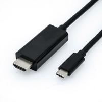 Roline 11.04.5841 USB-C-displaykabel USB-C / HDMI Adapterkabel USB-C stekker, HDMI-A-stekker 2.00 m Zwart - thumbnail