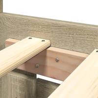 Bedframe met hoofdeinde bewerkt hout sonoma eiken 150x200 cm - thumbnail
