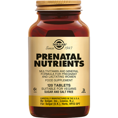 Solgar Prenatal Nutrients Multivitamine voor Zwangeren Tabletten Solgar Prenatal Nutrients Multivitamine voor Zwangeren Tabletten