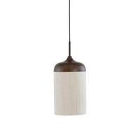 Light & Living Hanglamp 'Dania' Houtlook en touw, 22cm, kleur Donkerbruin - thumbnail