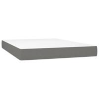 Boxspring met matras en LED stof donkergrijs 140x190 cm - thumbnail