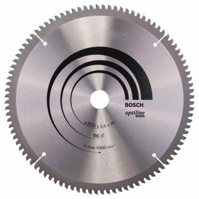 Bosch Accessories Optiline 2608640442 Hardmetaal-cirkelzaagblad 305 x 30 x 2.5 mm Aantal tanden: 96 1 stuk(s) Bosch Accessories Optiline 2608640442 Hardmetaal-cirkelzaagblad 305 x 30 x 2.5 mm Aantal tanden: 96 1 stuk(s)
