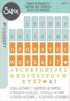Sizzix • clear stamp set a5 with framelits die tab stamp alpha 70pcs - thumbnail