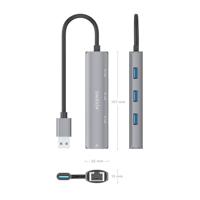 Hub USB Aisens ASUC-4P034-GR Grijs - thumbnail