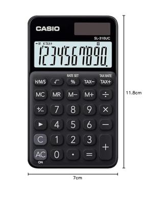 Casio zakrekenmachine SL-310UC, zwart - thumbnail
