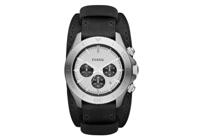 Horlogeband Fossil CH2856 / RETRO Traveler Onderliggend Leder Zwart 22mm - thumbnail