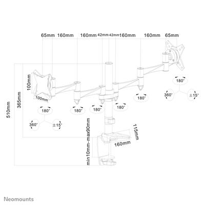 Neomounts by Newstar monitor bureausteun