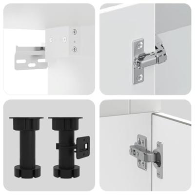 11-delige Keukenkastenset Porto bewerkt hout wit