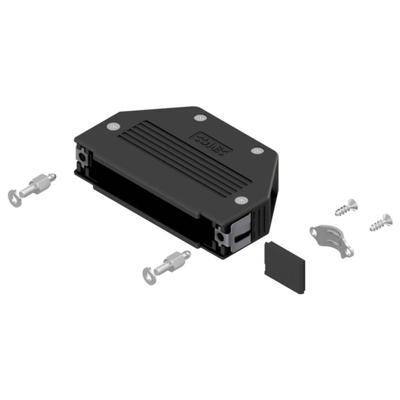 Conec SnapLock 16-003280E D-sub behuizing Aantal polen: 37 Kunststof 90 °, 180 ° Zwart 1 stuk(s)