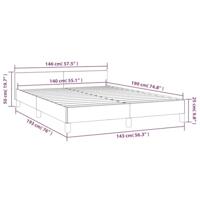 Bedframe zonder matras 140x190 cm fluweel lichtgrijs - thumbnail