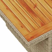 11-delige Tuinset met kussens poly rattan beige - thumbnail