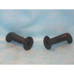 HZB handvat bmx freestyle cross rubber 105 mm zwart 2 stuks - thumbnail