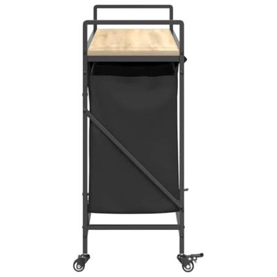 Wasmand 3 vakken met planken sonoma eikenkleurig