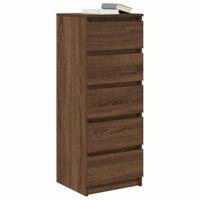 Dressoir met lades 37,5x35x99 cm spaanplaat bruin eikenkleurig - thumbnail