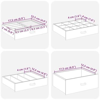 VidaXL Sieradendoosje 5-laags met spiegel afsluitbaar wit
