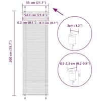 Pliss rolgordijn 55x200 cm stofbreedte 54,4 cm bordeauxrood - thumbnail