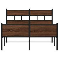 Bedframe zonder matras bewerkt hout bruin eikenkleur 120x190 cm - thumbnail