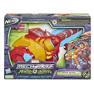 Nerf marvel mech strike monster hunters iron man + 3 darts - thumbnail