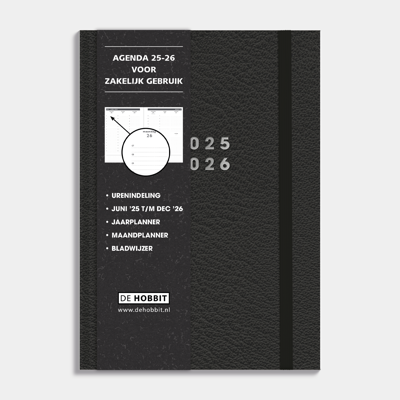 A5 Afsprakenagenda 2025 - 2026 Lederlook Zwart A5 Afsprakenagenda 2025 - 2026 Lederlook Zwart