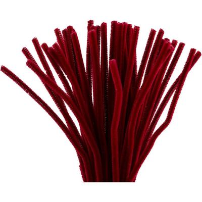 Creativ Company Chenille, l: 30 cm, dikte 6 mm, donkerrood, 50 stuk/ 1 doos Creativ Company Chenille, l: 30 cm, dikte 6 mm, donkerrood, 50 stuk/ 1 doos