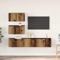 Tv-meubelset 4 pcs Oud hout 80 x 30 x 30 cm Bewerkt hout - thumbnail