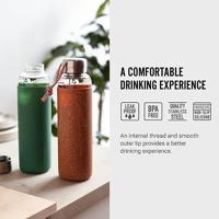 Black+Blum Glazen Waterfles - 0,6 liter - Amandel - thumbnail