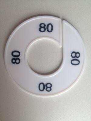 Maatring wit/zwart 80