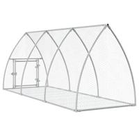 VidaXL Konijnenhok 300x105x120 cm gegalvaniseerd staal zilverkleurig - thumbnail