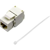 TRU COMPONENTS RJ45-koppeling, Cat. 6 93038C369 Koppeling, recht Aantal polen (sensoren) 8 Wit 1 stuk(s) - thumbnail