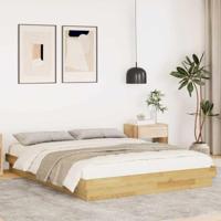 Bedframe zonder matras 150x200 cm massief hout eiken - thumbnail