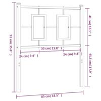 Hoofdbord 80 cm metaal zwart - thumbnail