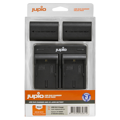 Jupio Value Pack: 2x Battery LP-E6NH 2130mAh + USB Dual Charger