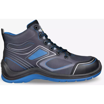 Safety Jogger Flow Mid S1P | Zwart/Blauw | Maat 44 - 5401033491776