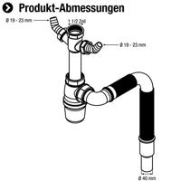Cornat Flessifon Pvc Keuken 1 1/2 Flex - T353306R - thumbnail