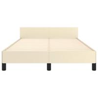 Bedframe zonder matras 120x190 cm kunstleer crème - thumbnail