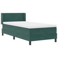 Boxspringbed met Matras Zwart 100x200 cm Fluweel Donkergroen - thumbnail