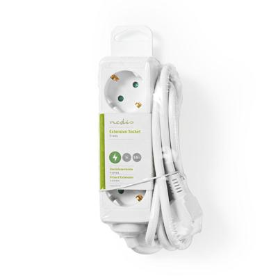 Nedis exso315f1wt stekkerdoos beschermend contact 3-weg 1,5 m wit - thumbnail