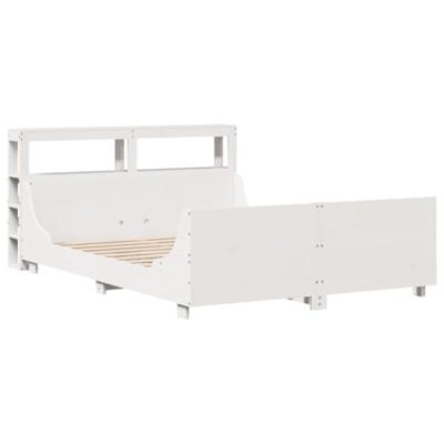 Bedframe zonder matras massief grenenhout wit 140x190 cm Bedframe zonder matras massief grenenhout wit 140x190 cm