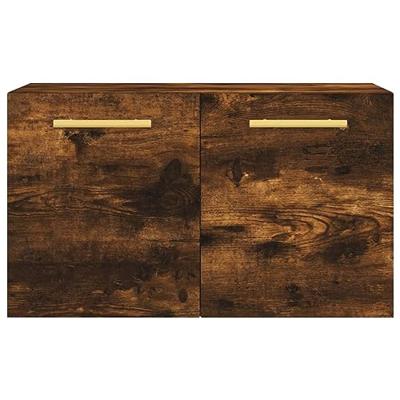 Wandkast 60x36,5x35 cm bewerkt hout gerookt eikenkleurig Wandkast 60x36,5x35 cm bewerkt hout gerookt eikenkleurig