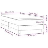 Boxspring met matras fluweel roze 90x210 cm - thumbnail