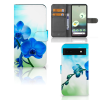 Google Pixel 6A Hoesje Orchidee Blauw - Cadeau voor je Moeder - thumbnail