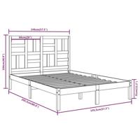 Bedframe zonder matras massief hout 140x200 cm - thumbnail