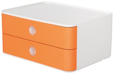 HAN HA-1120-81 Smart-box Allison Met 2 Lades Abrikoos Oranje, Stapelbaar HAN HA-1120-81 Smart-box Allison Met 2 Lades Abrikoos Oranje, Stapelbaar