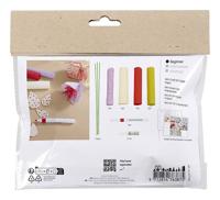 Creativ Company Mini hobbyset crêpepapier, bloemen, pastelkleuren, 1 doos - thumbnail