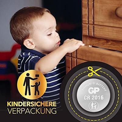 5 GP CR2016 3V knoopcel batterijen - thumbnail