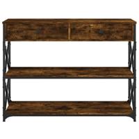 Wandtafel 100x28x75 cm bewerkt hout gerookt eikenkleurig - thumbnail