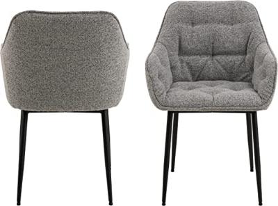 Sohome Eetkamerstoel 'Milly' Bouclé, kleur Grijs