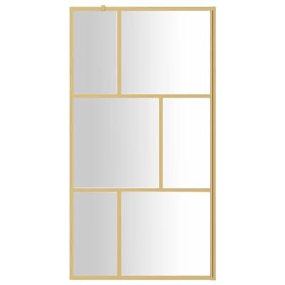 Inloopdouchewand transparant 115x195 cm ESG-glas goudkleurig - thumbnail