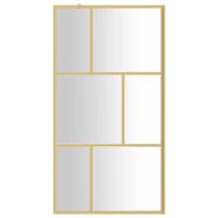 Inloopdouchewand transparant 115x195 cm ESG-glas goudkleurig - thumbnail