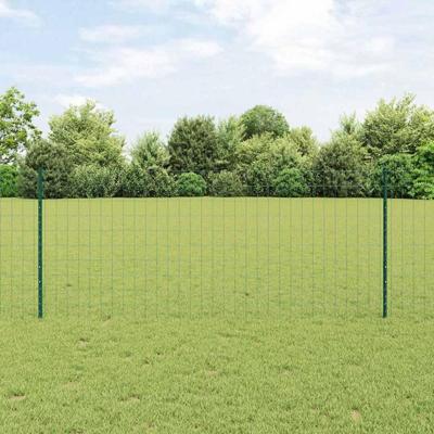 VidaXL Hek met paal groen 1 x 25 m staal en pvc